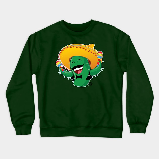 Cinco de Mayo Cactus Crewneck Sweatshirt by Goin Ape Studios